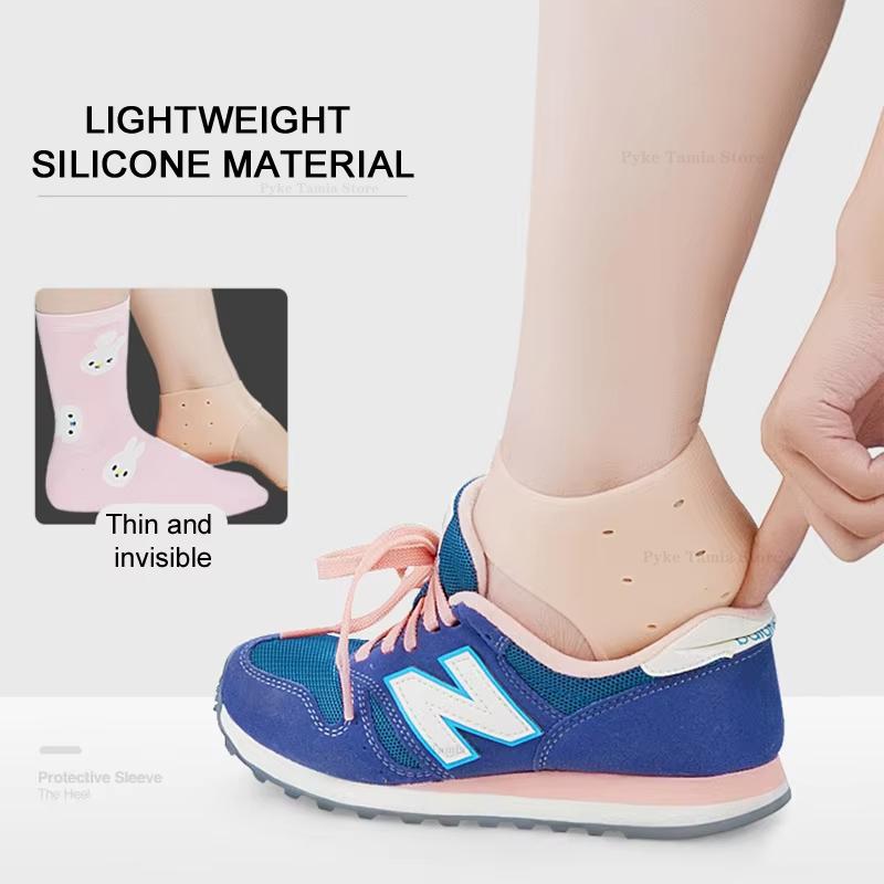 Silicone Heel Protector Men Women Relief Plantar Fasciitis Inserts Heel Pads Moisturizing Relief for Blister Cracked Foot Care