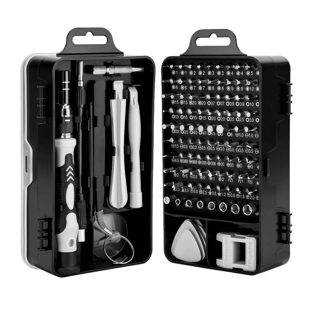 Ensemble d'outils matériels, jeu de tournevis combinés, 115-en-1 pour le démontage et la maintenance d'horloges, d'ordinateurs et de téléphones portables