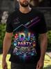 T-shirt da uomo stampata in 3D Moda Magliette Oversize Top Estive Nuove T-shirt Harajuku Maniche Corte Larghe Pullover Casual Abbigliamento