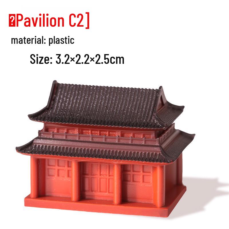Ancient Architecture Bonsai Pavilion Ornament for Fish Tank and Aquaterrarium Landscaping