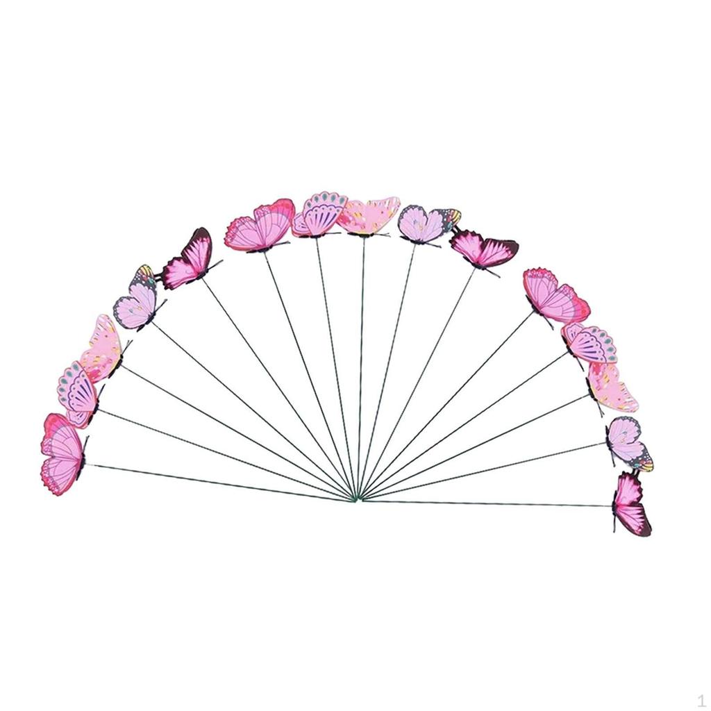 24 -fold Stakes Lawn Decorations Butterfly Outdoor for Party