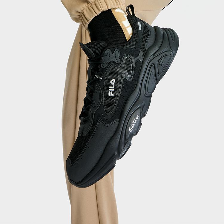 New FILA Running Shoes Low NonSlip Shoes 'Black' F12M332117FBK