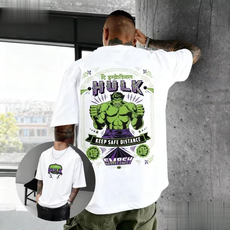 Oversized Marvel Hulk Graphic T Shirt Men Women Short Sleeve Tees Superhero Print Streetwear Top Summer Trend Casual Y2k Clothes
