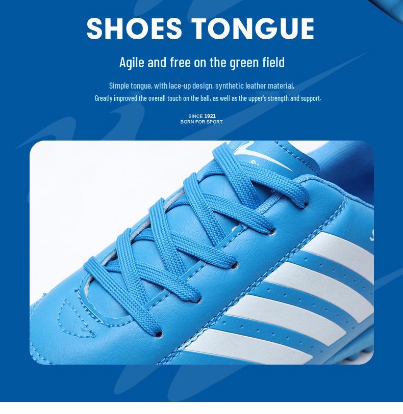 Double Star Professional Anti-Slip Football Kicking Shoes - Studded Breathable Training Model for Grass.