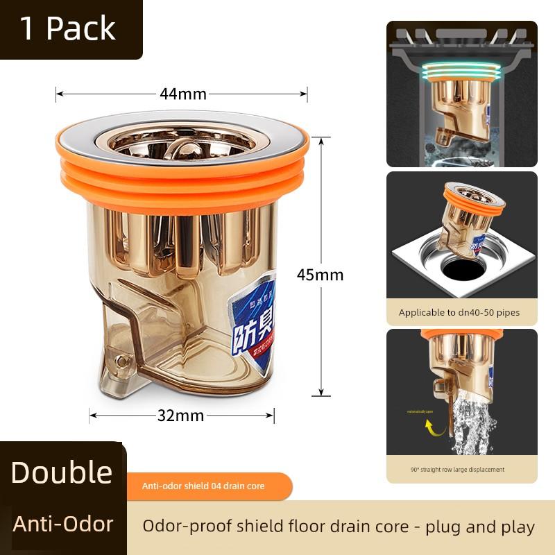 Floor Drain Deodorizer Bathroom Sewer Pipe Filter Net Universal Anti-Odor Cover Sealing Core Gadget