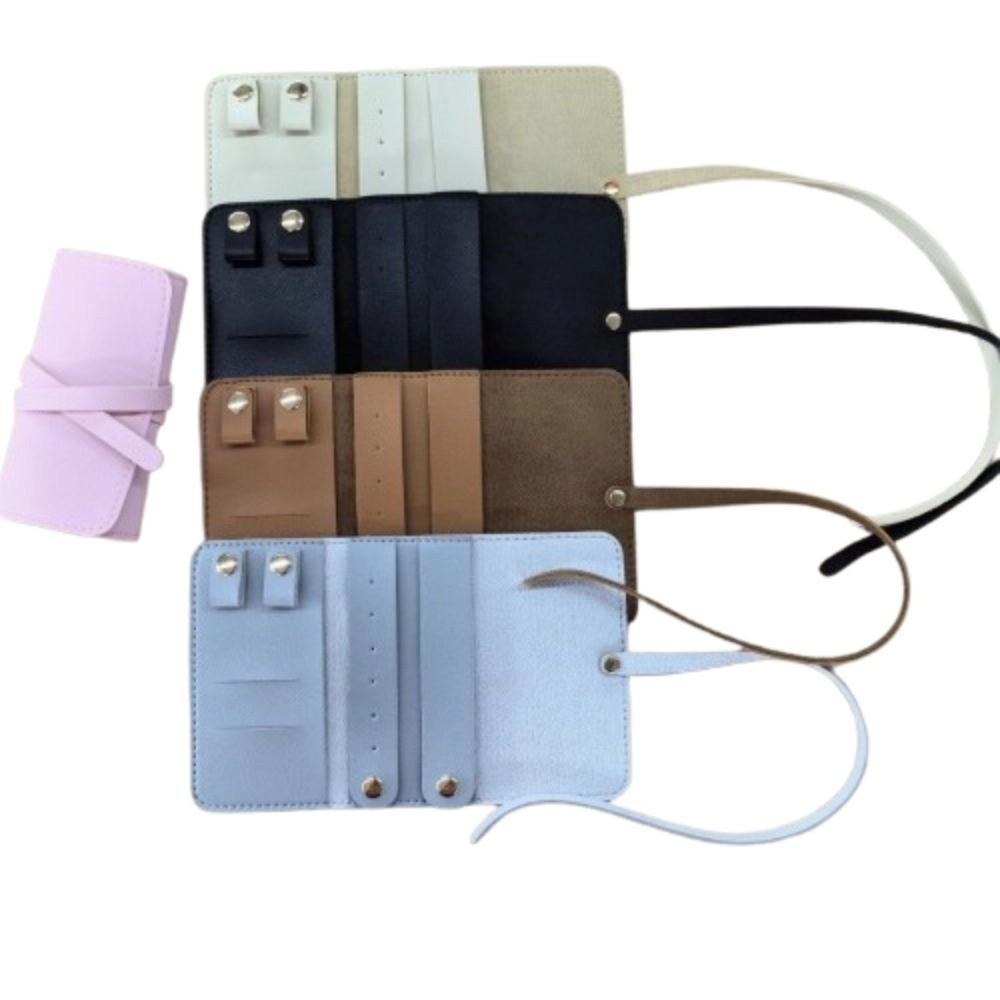 Tragbare Packbeutel für Halsketten Faltbare Schmuckrolle Schmuck-Organizer Rolle Damen