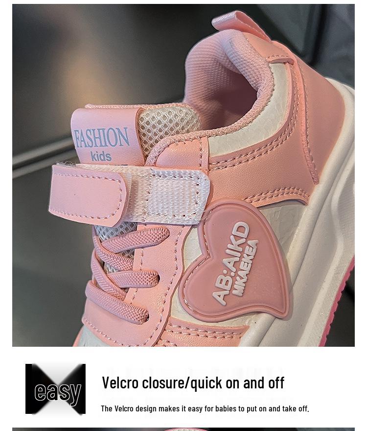 2025 Autumn Korean Style Girls' Heart Low-Top Canvas Sneakers for Children