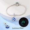 925 Silver Color Luminous Planet Spacecraft Astronaut Firefly Charms Beads Fit Qikaola 925 Bracelets DIY Christmas Jewelry Gifts