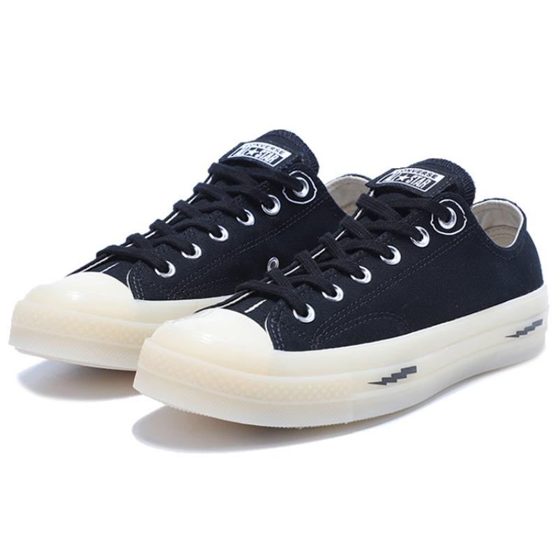 Offspring X Converse Chuck 70 Chuck Taylor Community Lightning Hard-Wearing Lightweight Low-Top Board Shoes Unisex Black