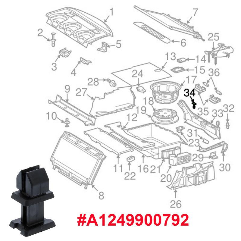 Interior Trim Clips Trunk Trim Scuff Plate Push Rivet Retainer Fasteners A1249900792 for Mercedes A B C CLK CLS W201 W124 W203