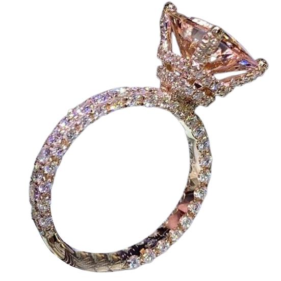 Damenring Großer Quadratischer Zirkonia Schmuck Mode Aussehen Exquisiter Fingerring für Hochzeit