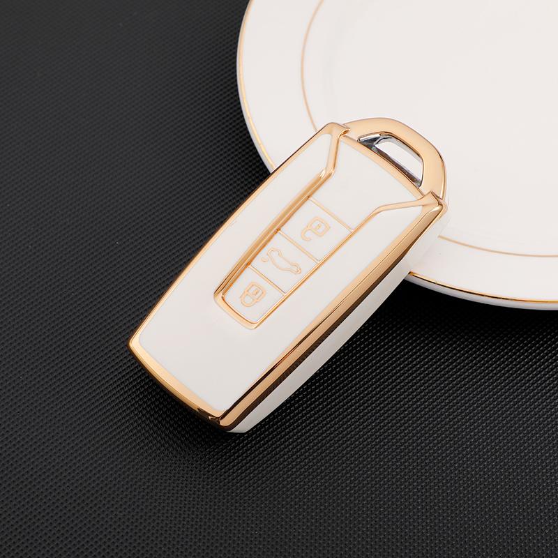 Cover Key Case Holder Fobs Funda Llave for Volkswagen Touareg 2018 2019 2020 2021 3 Button Remote Key Bag