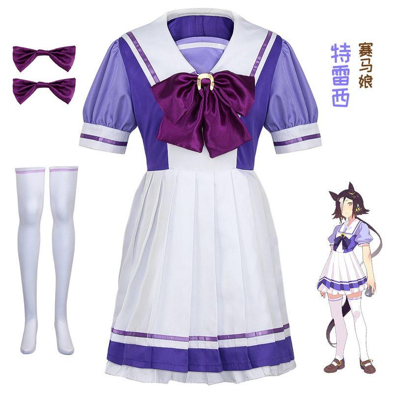 Uma Musume Cosplay Tracy Summer Short-Sleeved School Uniform Jk Uniform Anime Game Cosplay Costume Uma Musume Tracy Complete Set XXXL