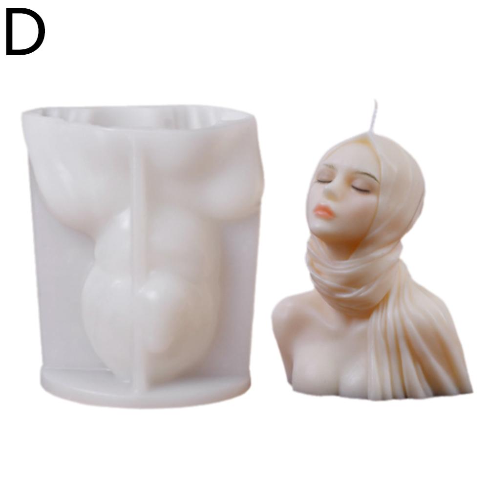 Princess Girl Aromatherapy Candle Silicone Mold Cute Molds Silicone Epoxy Resin Silicone Gypsum Texture Candle Girl Mould C F2D0
