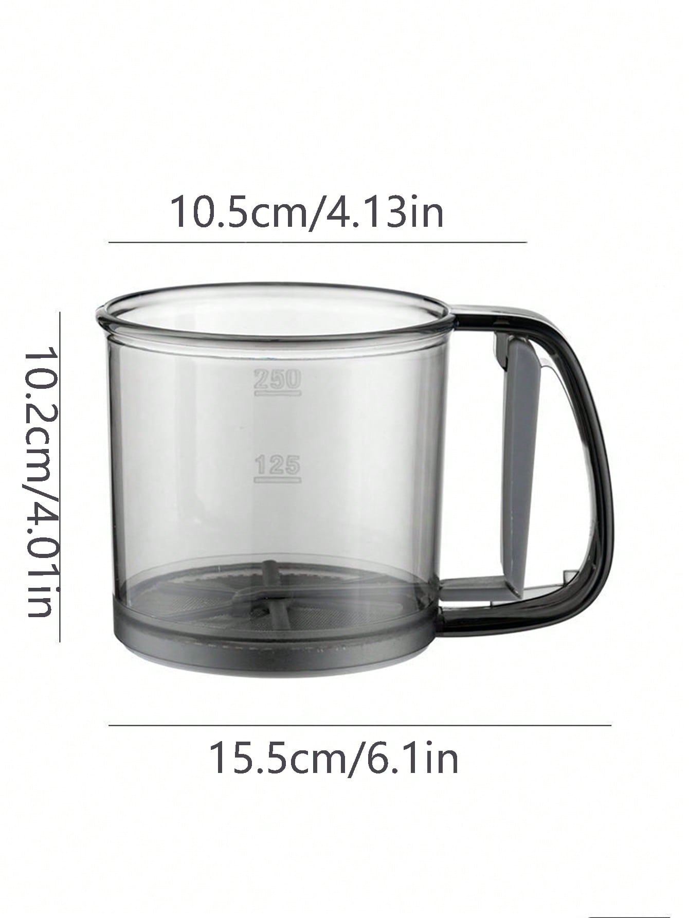 

1pc Flour Sifter With Manual Hand Crank And Fine Mesh, Household Baking Tool, Flour Sieve Cup,Handheld flour sieve
