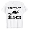 Drummer Vintage Evolution Of Unisex Drumsticks Drumset Drum Set Tshirt Tees Cotton I Destroy Silence Drumming Tshirts Unisex Clothes
