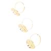 3PCS Mini Nail Art Palette Finger Rings Aluminum Wearable Metal Manicure Palette Nail Polish Mixing Plate for Nail Art Display