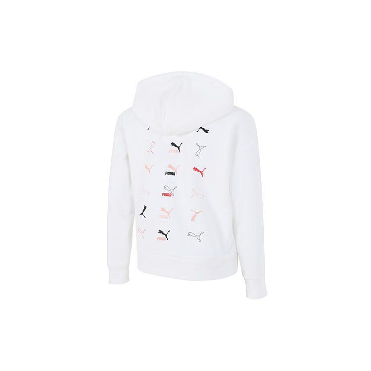 Puma CLASSICS Sweatshirts Women's White Hooded Moderate Regular 533155-02