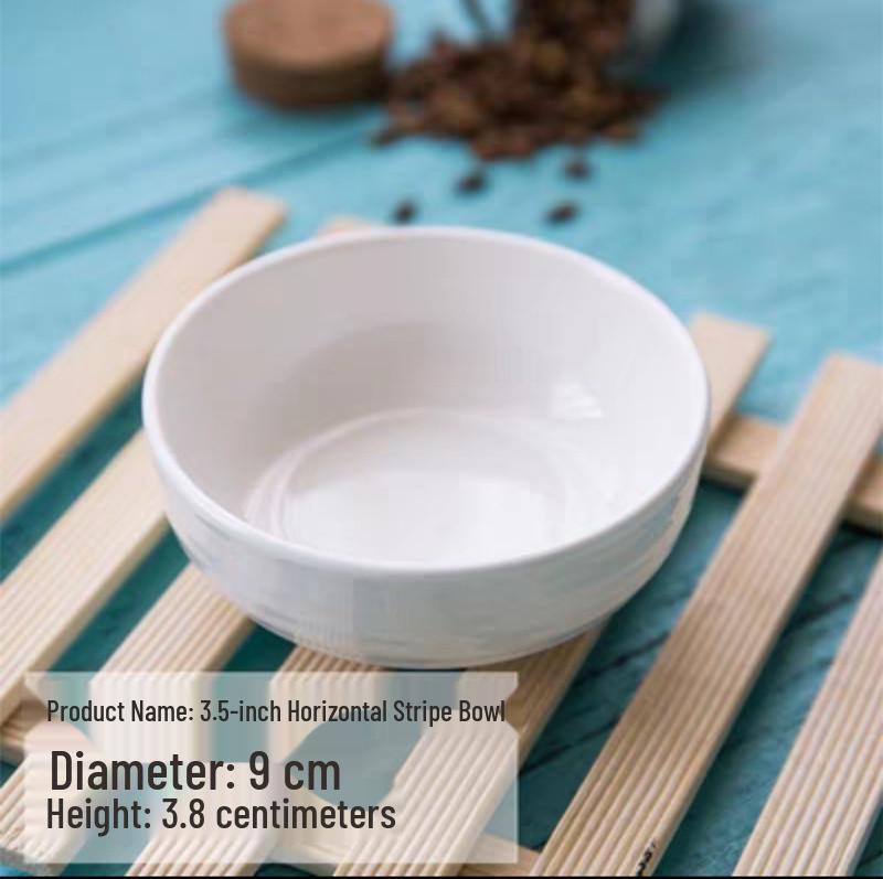 Pure White Ceramic Soy Sauce & Seasoning Dish for Hotel Use
