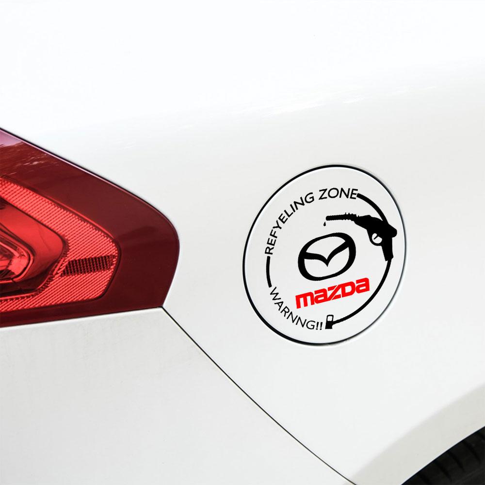 Car Fuel Tank Cap Decoration Sticker Auto Exterior Decals For Mazda 3 2 6 CX30 CX5 CX3 CX60 GL MX-3 MX-5 CX30 Skyactiv Angksela