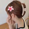 6 Piezas Pinza para el Cabello Color Vibrante Forma de Flor Parte Trasera de la Cabeza Pinza Grande para el Cabello Pinza de Tiburón para el Cabello para Mujer Accesorio Ligero para el Cabello
