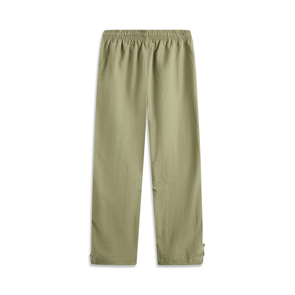 Li Ning Badfive Comfortable Casual Simple Lace-Up Straight-Leg Sports Pants Men Pants Sandalwood-Green AYKV099-4