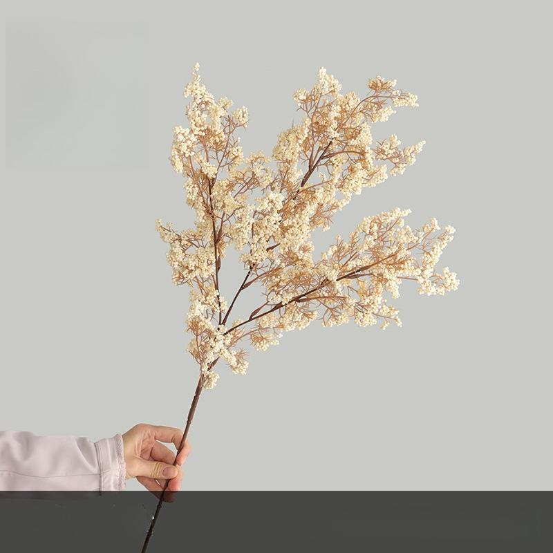 

4pcs artificial rime bouquet plastic green plant floral auditorium decoration simulation foam white holly fruit fake flower