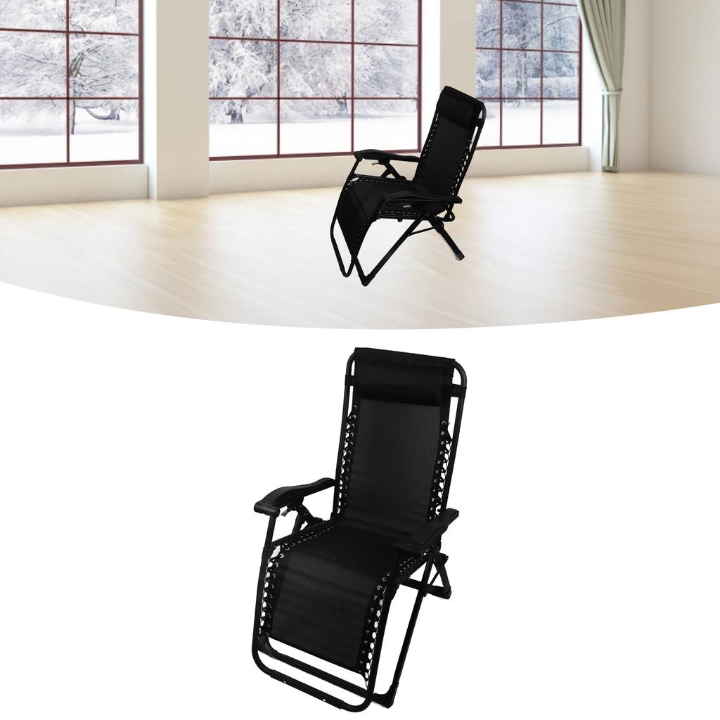 Folding Lounge Chair House Office Nap Bed Chair Outdoor Leisure Beach Recliner Chair with Wrench