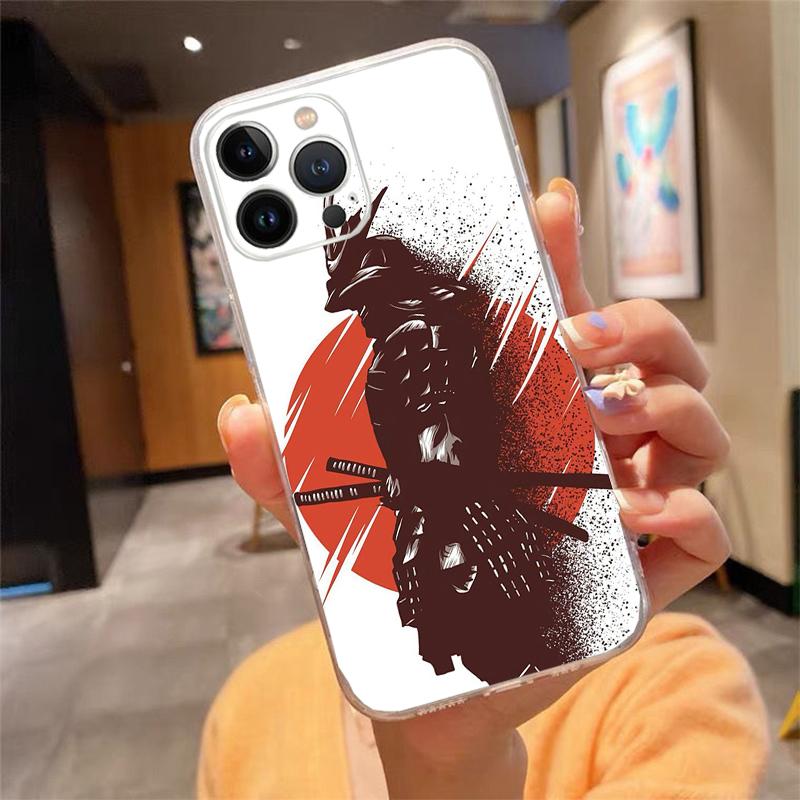 Phone Case For iphone 17 Air 17 16 Pro Max 15 14 13 Pro Max 15 16 Pro 15Plus Japanese samurai