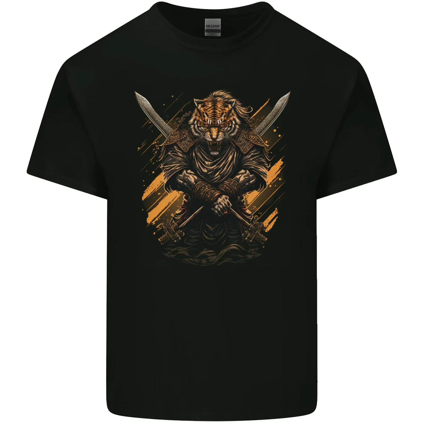 Tiger Warrior Fantasy MMA Martial Arts Kids T-Shirt Childrens 2XL