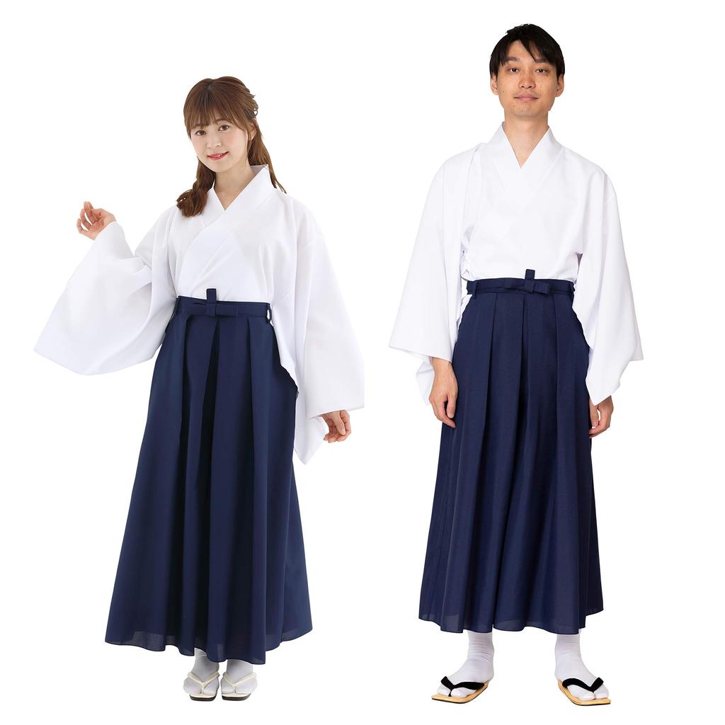Clearstone Cosplay Halloween Kleur Hakama Unisex Marineblauw