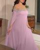 2023 Spring Summer Elegant High Waist Chiffon Evening Gown with Pearls