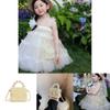 Adorable Fashionable Pearl Bag For Kids Modern Shoulder Purse With Breathable Fabric