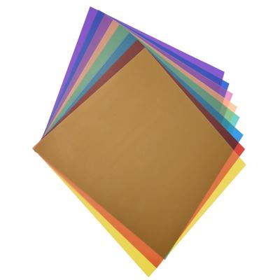 Ensemble de 8 couleurs Filtre gélatine transparent 30 * 30cm 12 * 12in Superpositions colorées Gels correcteurs teintés Lumière