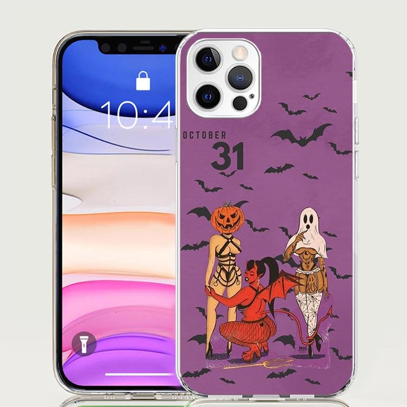 Sexy Halloween Beauty Girls Phone Case for Apple iPhone 17 Air 16 15 Plus 14 + 13 Mini 12 11 Pro Max 7 8 SE 16Max Soft Shell Cov