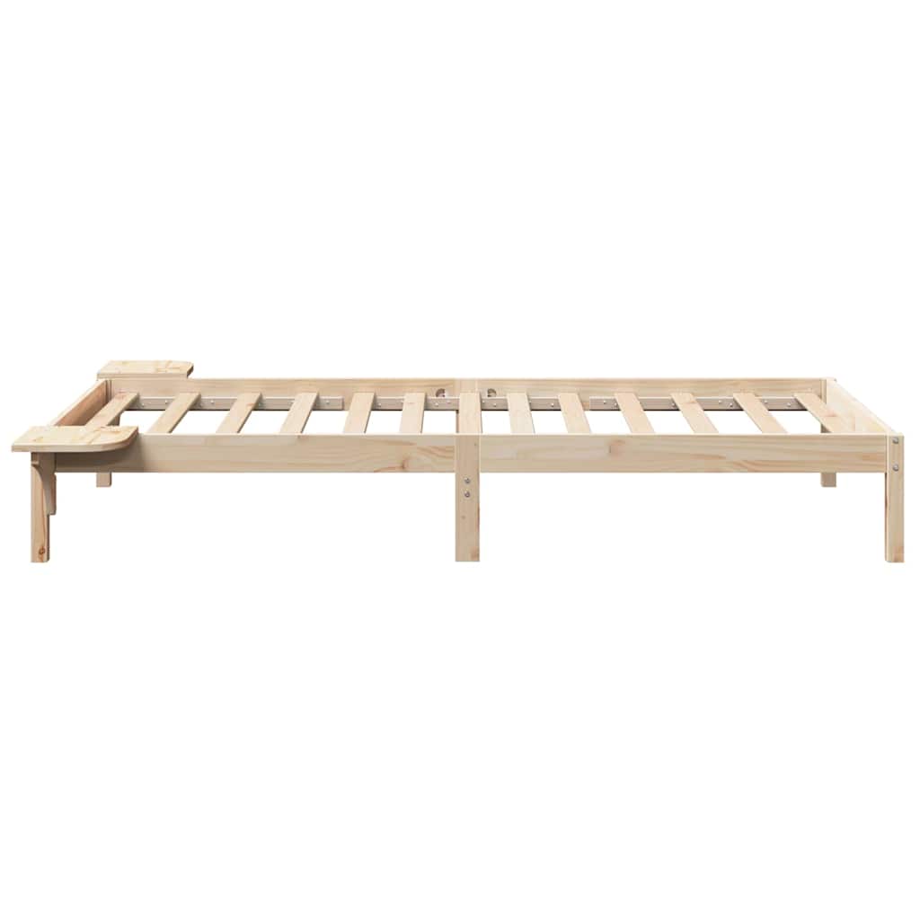 Natural Bed Frame 90 x 200 cm Solid Pine Wood