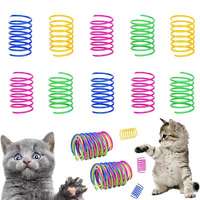 Cat Spring Toy Plastic Reusable Interactive Cat Toys To Kill Time and Keep Fit