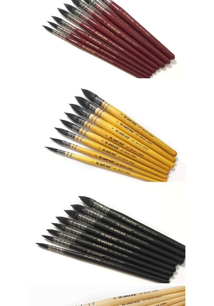 Aishake Imitation Squirrel Hair Watercolor Brush - Red Fat Man Mop, Single Stick, Made with Imported Nylon Hair