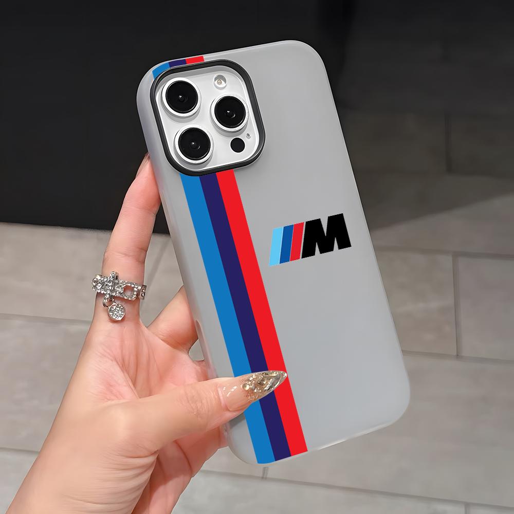B-BMW-Motorcycle Logo Phone Case For IPhone 17 Air 16 E 15 14 Plus 13 12 11 Pro Max 2 Soft Frosted Candy Transparent Jelly 2-in- Vhpx10