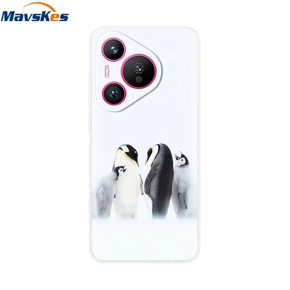 For Huawei Pura 70 Pro Case Pura 70 Clear Back Cover Pretty Girl Bumper Soft TPU Funda For Huawei Pura 70 Pro+ Pura70 Ultra Capa