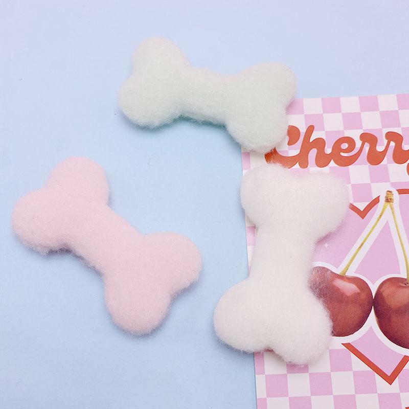10pcs Mini 4*7cm Bone Shaped Plush Dog/Cat Chew Toy, Pet Supplies for Small Breeds