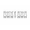 4PCS Metal Outdoor Garden Decorations Bunny Silhouette Yard Stakes Lawn Ornaments for Seasonal and Everyday Garden Display