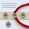 Silver Chinese Knot Bracelet Bead Stylish Engraved Decorative Replacement DIY Flower Pattern Beads Findings Accessories