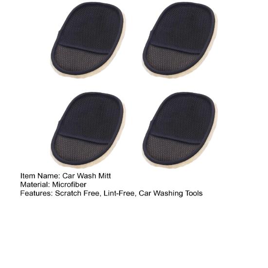 4Pcs Car Wash Mitt Microfiber Scratch Free Lint-Free Car Washing Glove Auto Detailing Cleaning Brush Car Beauty