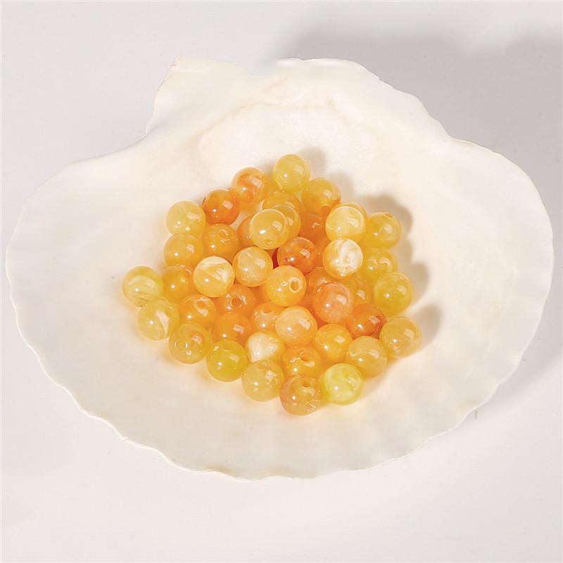 8-10mm Small Round Acrylic Beads for DIY Children's Necklaces and Earrings