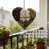 Iron Heart Shape Handmade Bird Nesting Heart Refillable Garden Yard Art Decoration Natural Nesting Fibers for Wild Birds
