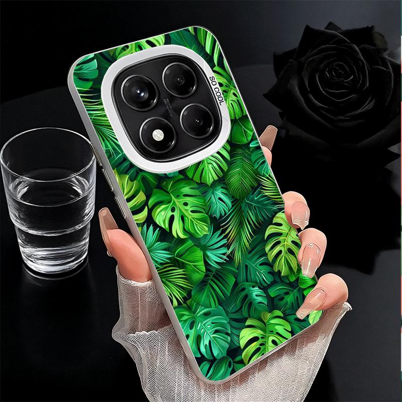 Summer Plants Green Leaf Soft Phone Case for Xiaomi Redmi Note 13 14 15 Pro Plus 12S 12 11S 11 11T 10S 10 Shockproof Cover Back