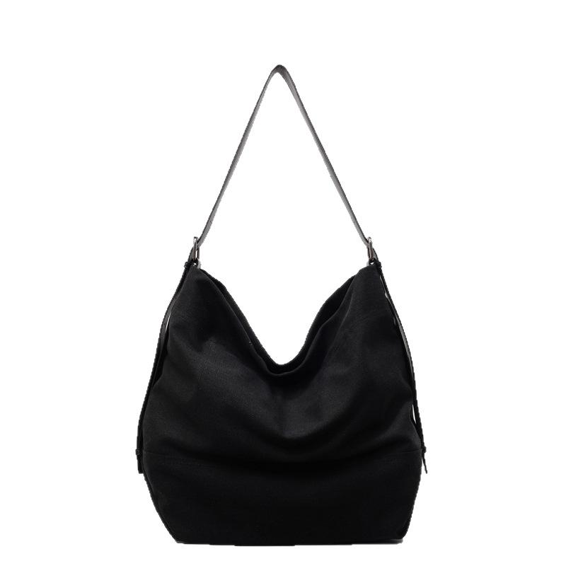 Fashion Large-capacity Bucket Bag Women's New Canvas Learning Class Commuting Shoulder Messenger Bag