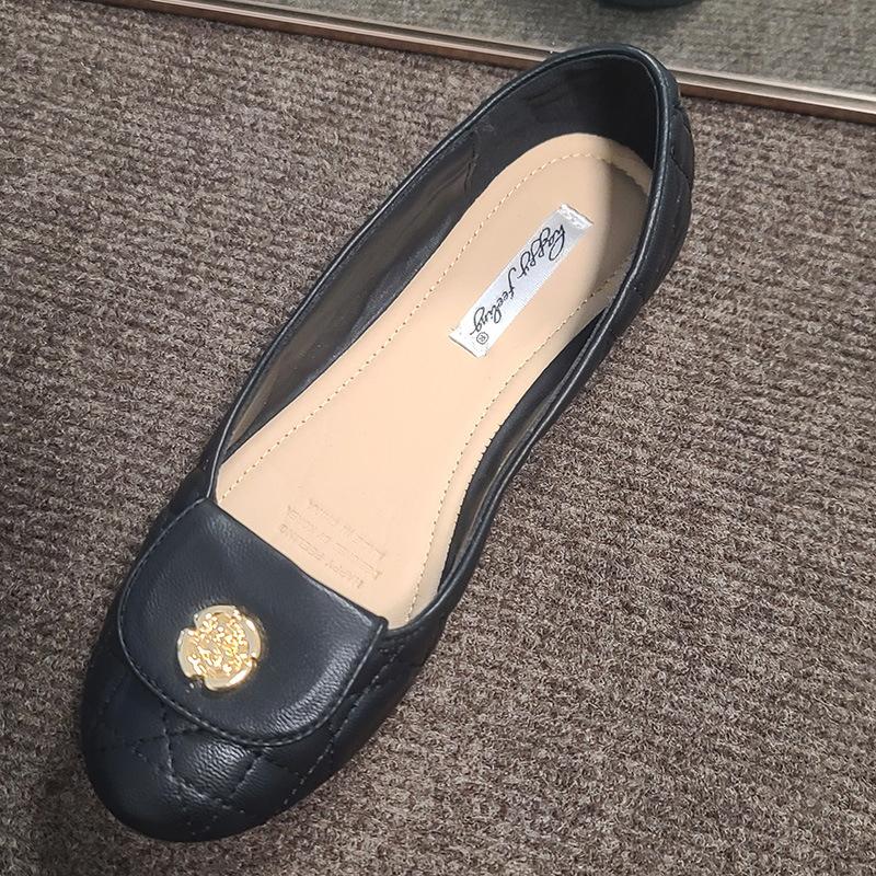 Gentle fairy pearl rhombus flat-bottomed shallow mouth ballet single shoes female retro Mary Jane shoes small leather shoes