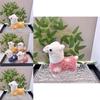 Adorable Cartoon Alpaca Plush Toy Soft Stuffed Animal Keychain Cute Gift Decor